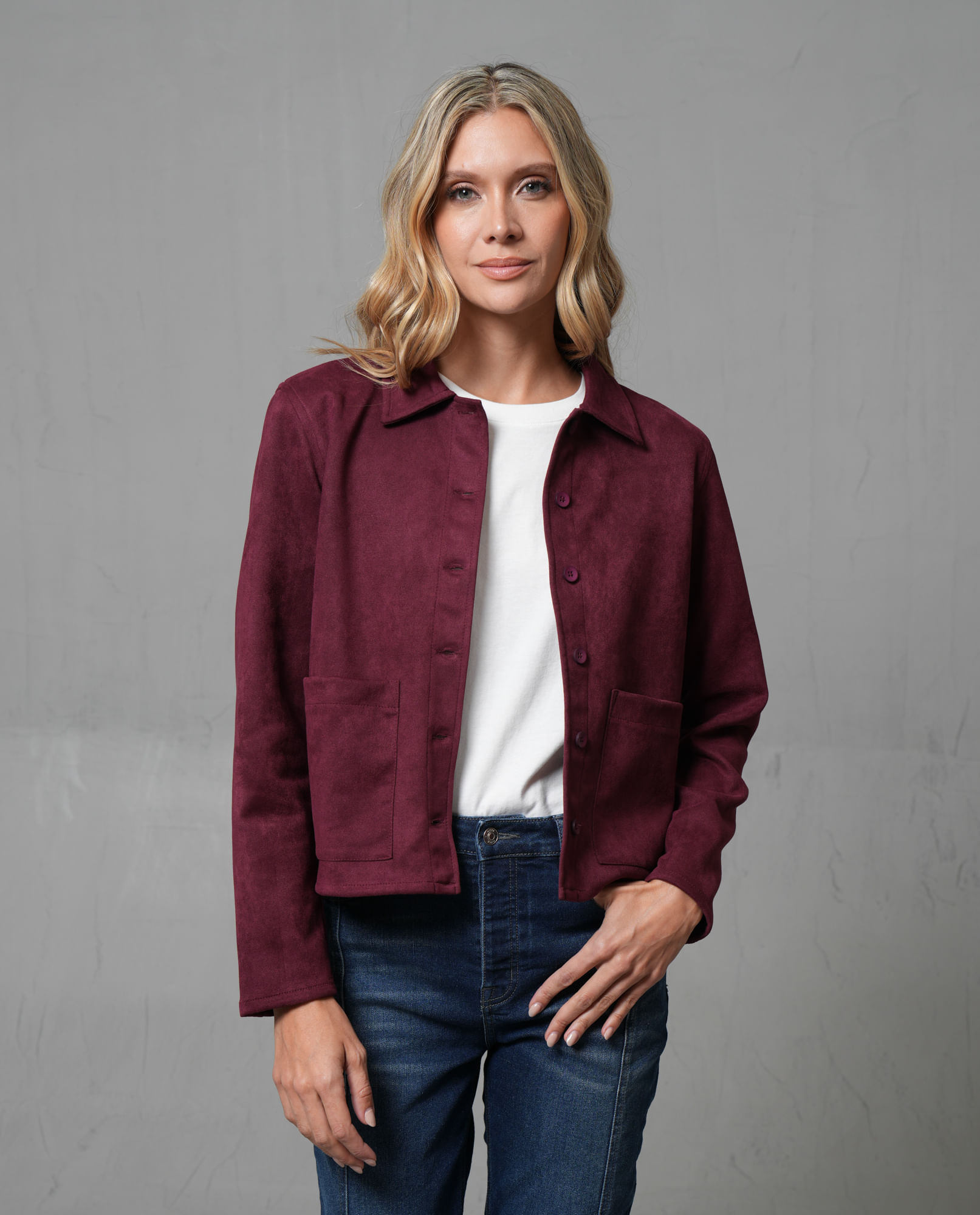 Chaqueta de cuello clásico para mujer