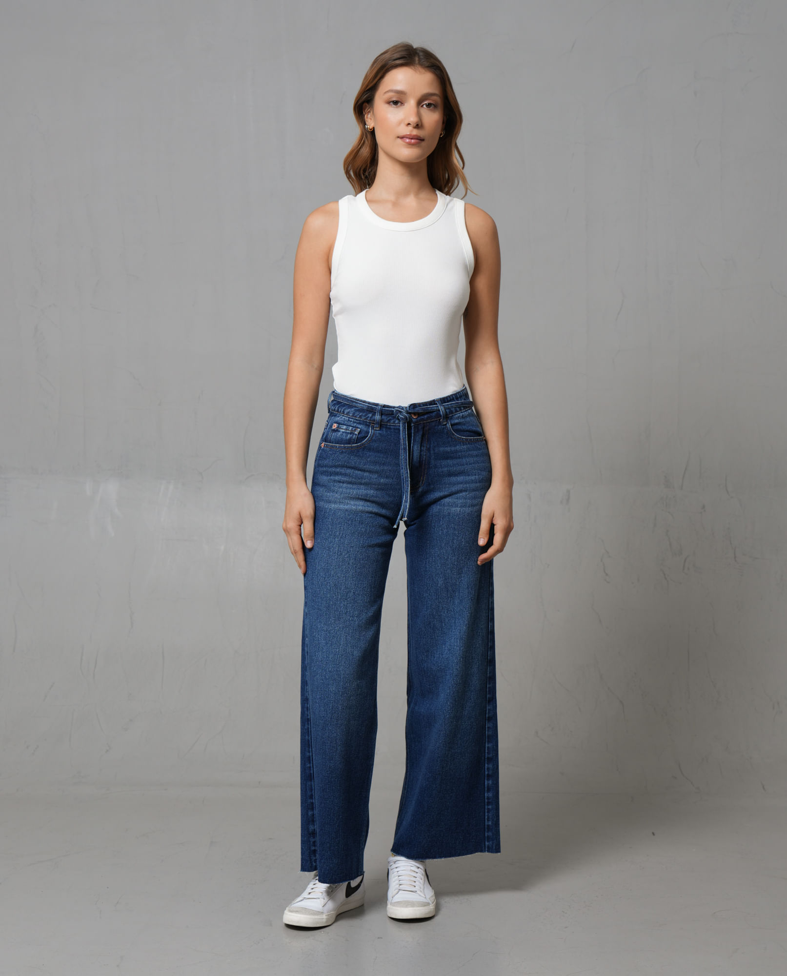 Jean Wide Leg con cinturón para mujer
