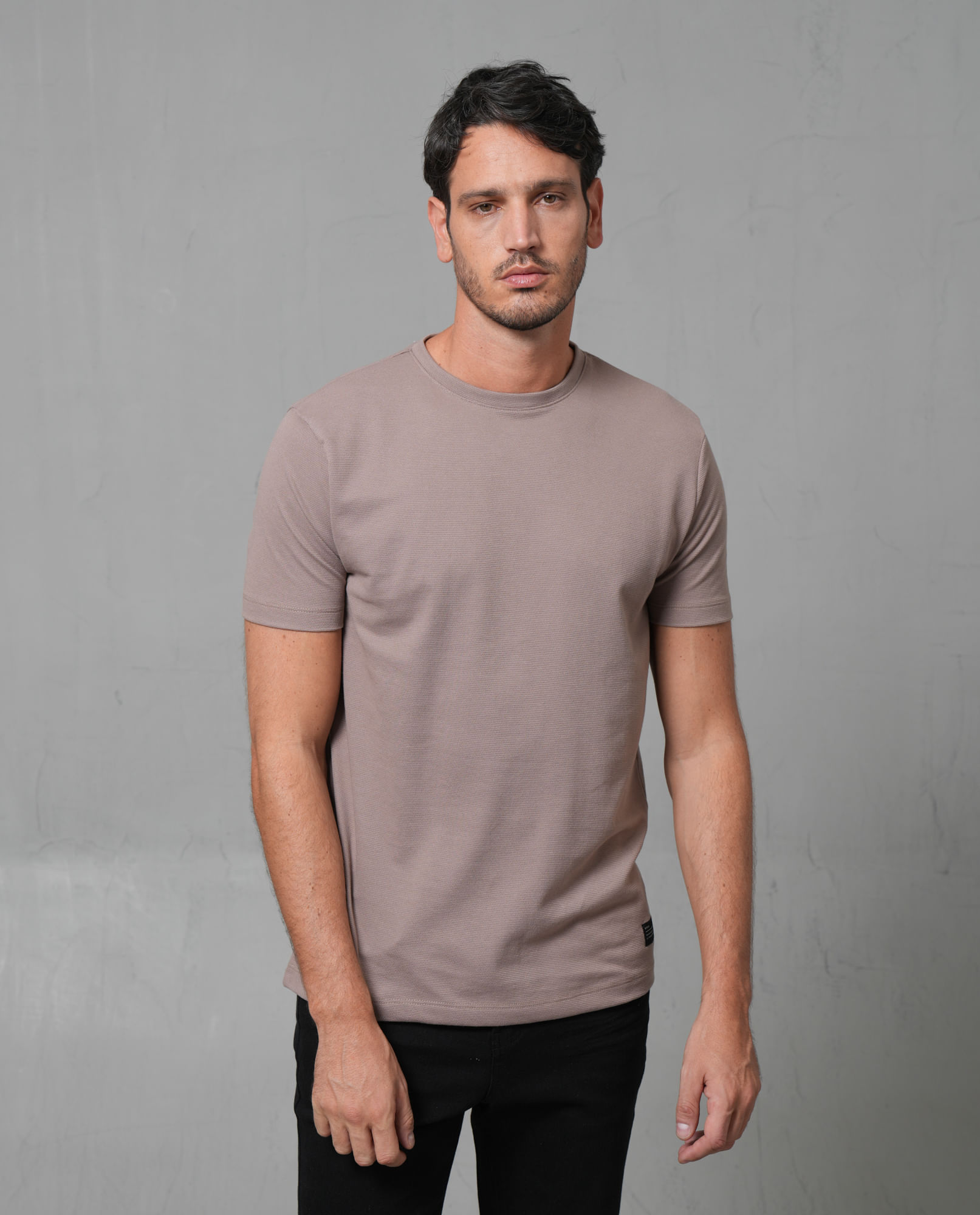 Camiseta de tela con textura para hombre