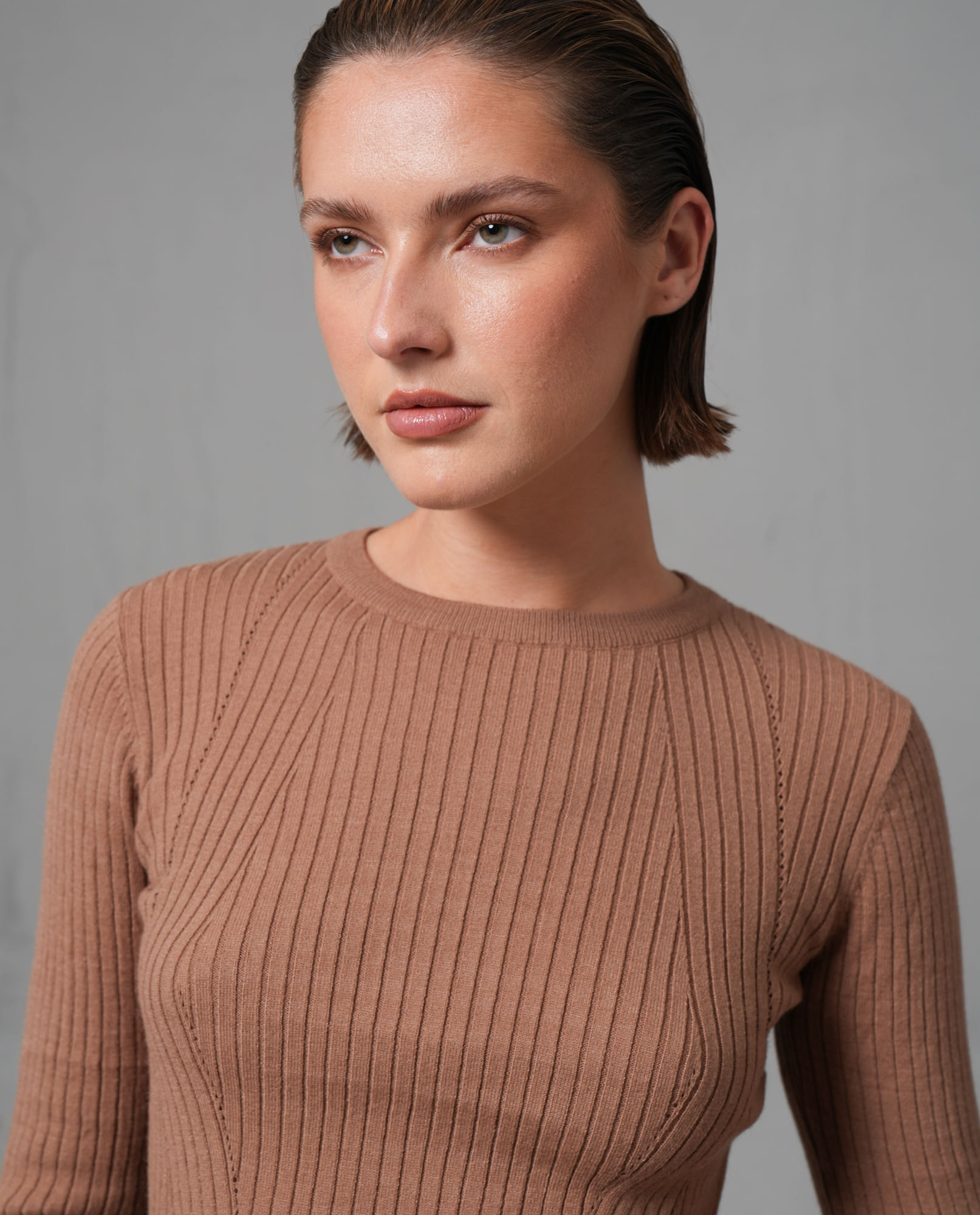 Buzo tejido con textura para mujer