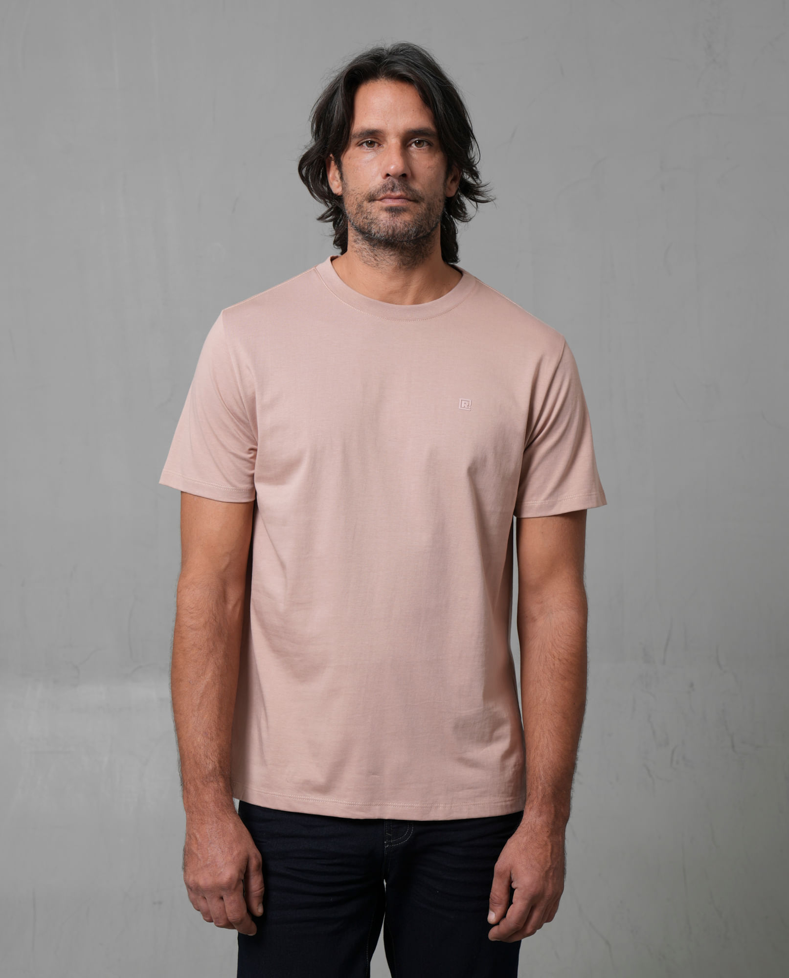 Camiseta con estampado en punto corazón para hombre