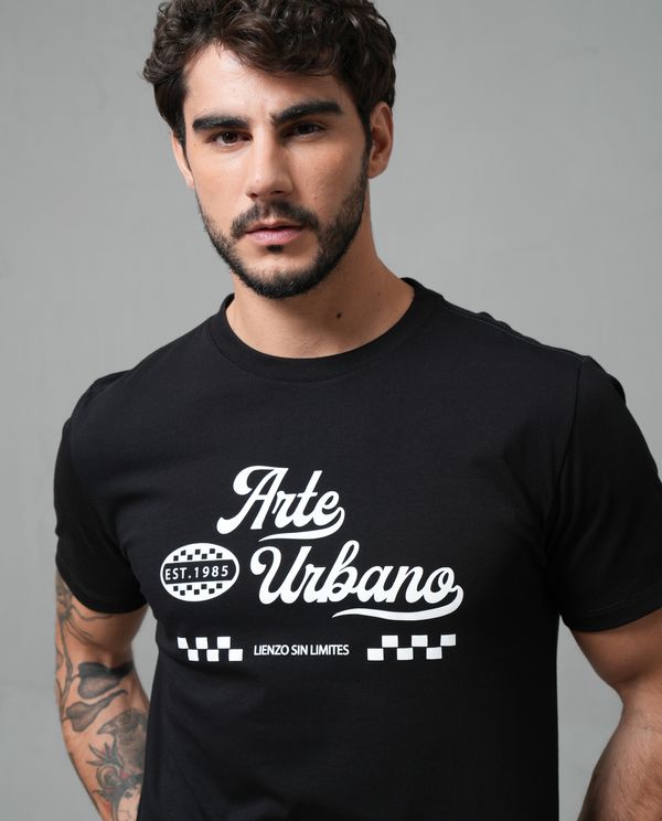 Camiseta estampada manga corta para hombre