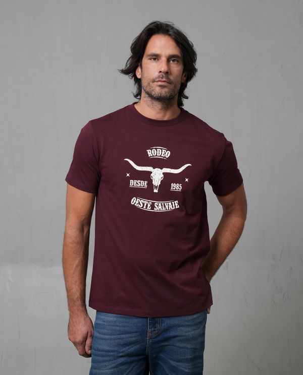 Camiseta con estampado frontal para hombre