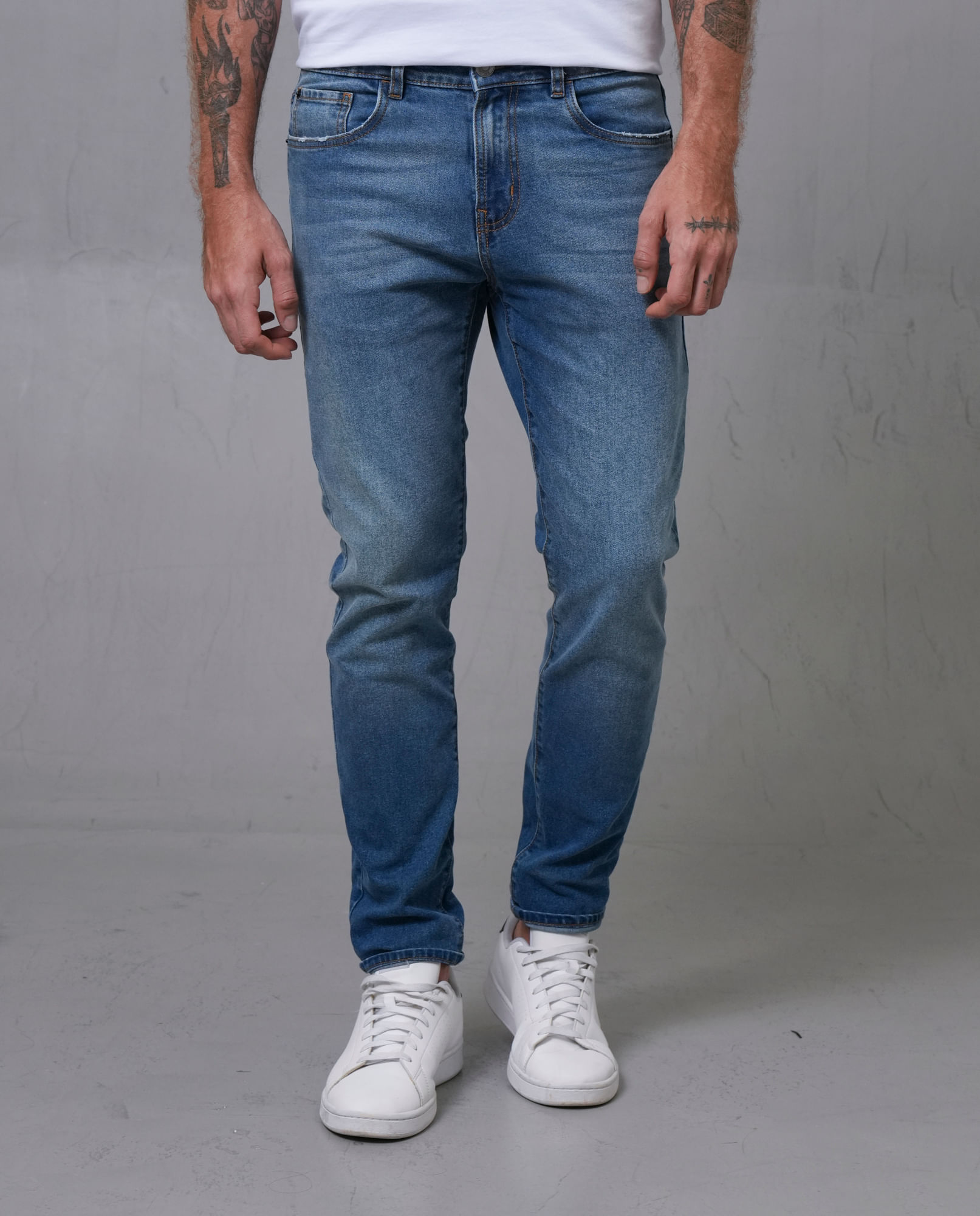 Jean Super Slim tono claro para hombre