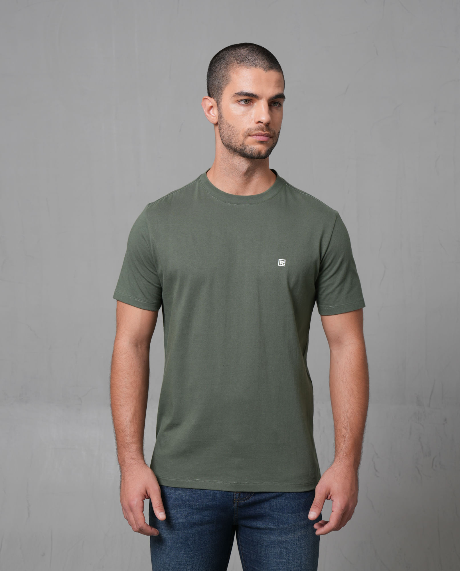 Camiseta con estampado en punto corazón para hombre