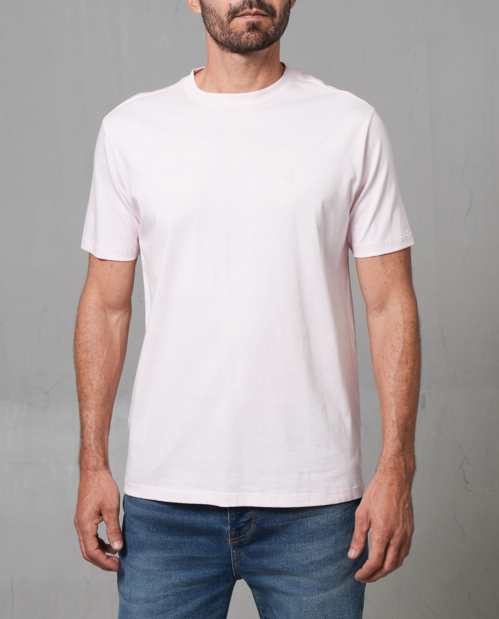 Camiseta con estampado en punto corazón para hombre