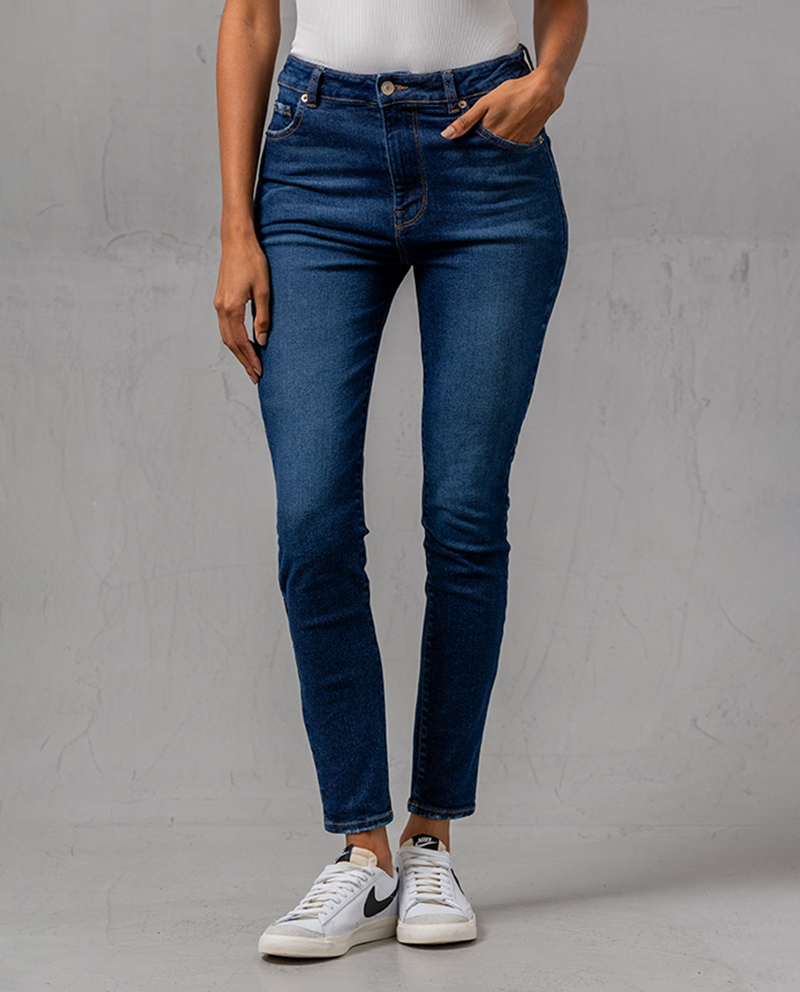 Jean Jegging bota ajustada para mujer
