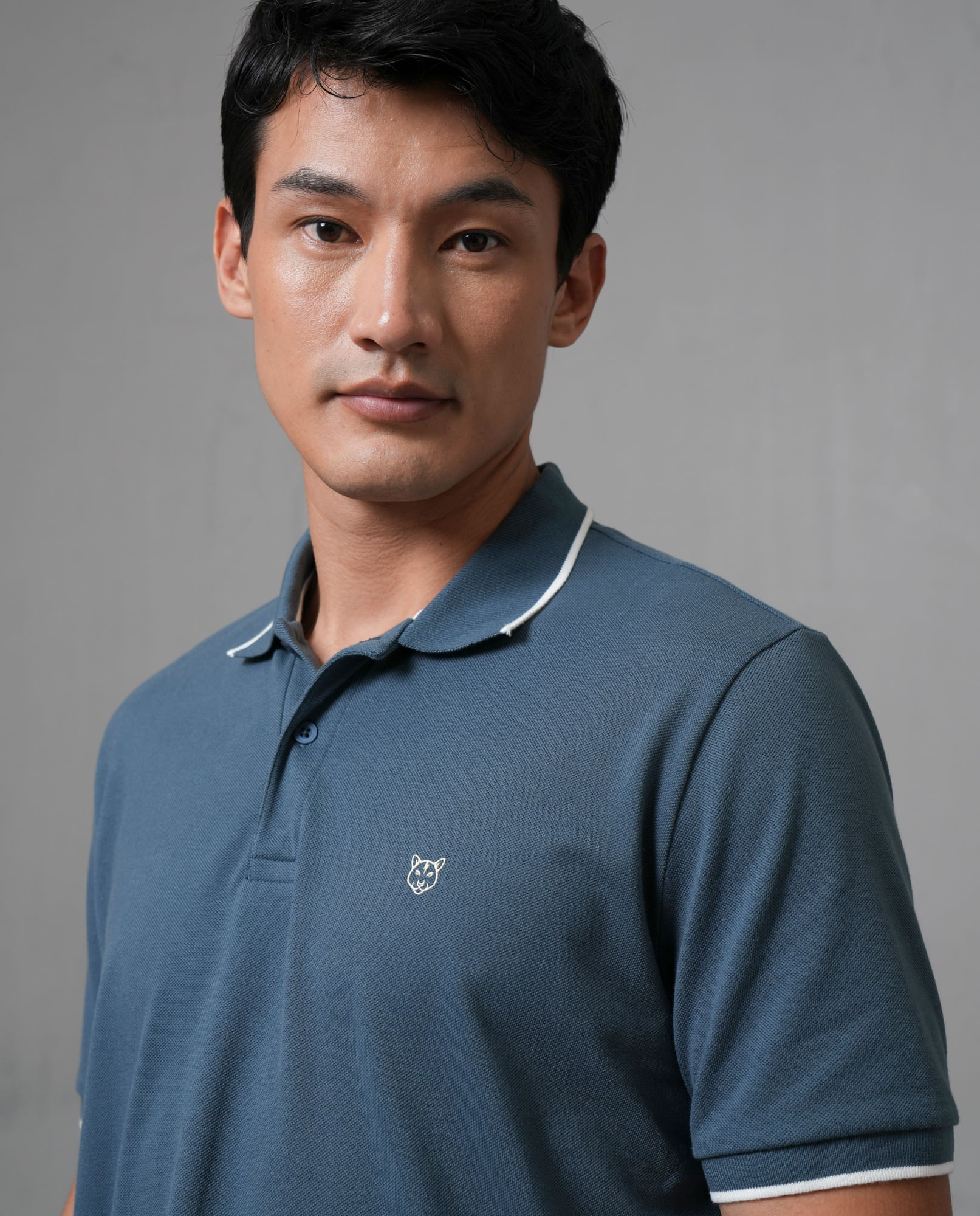 Polo manga corta con puma estampado para hombre