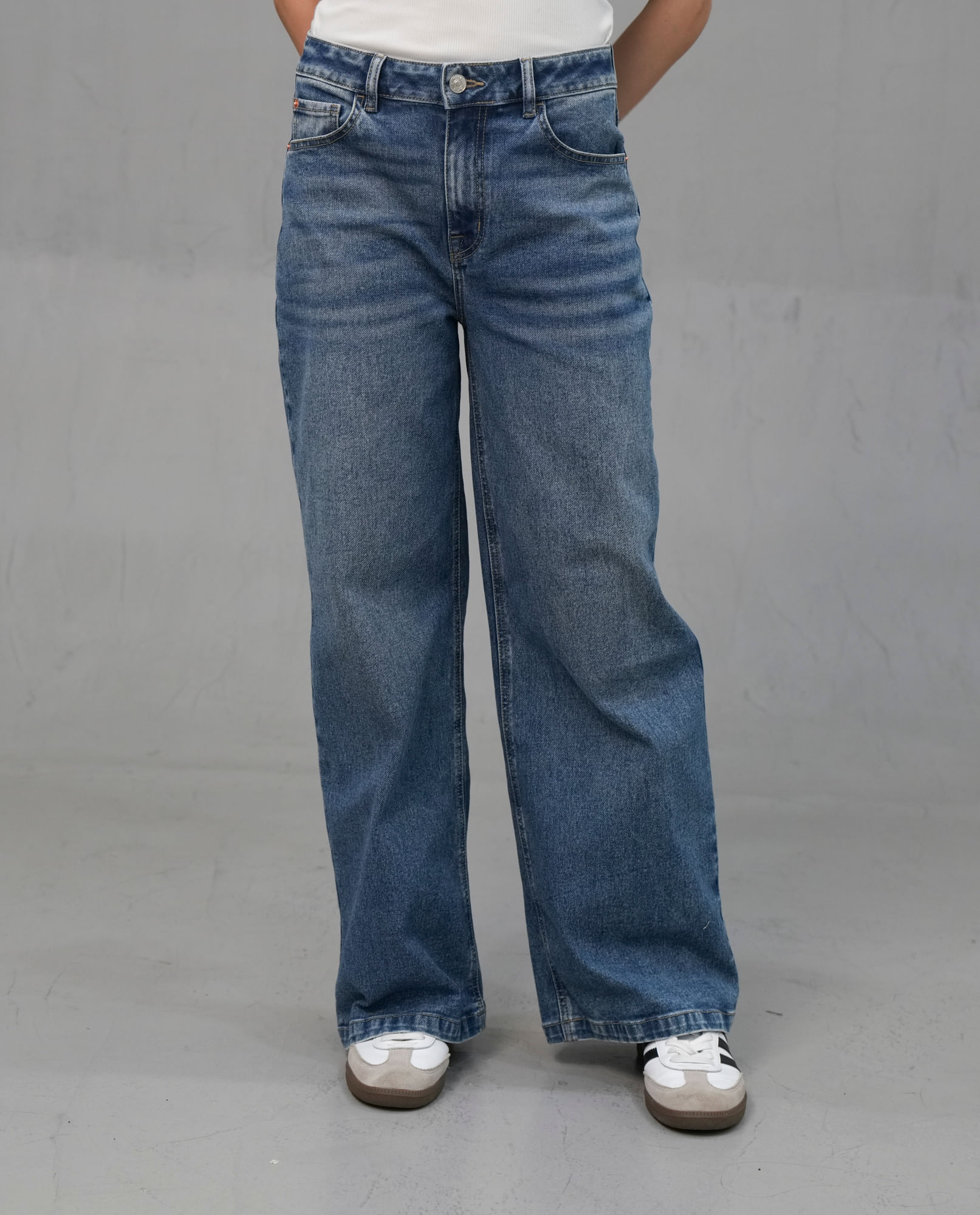 Jean Wide Leg cinco bolsillos para mujer