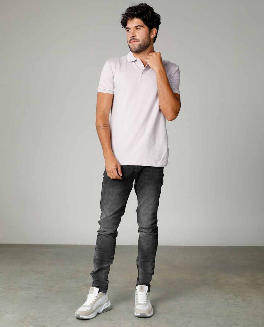 Jean para hombre tiro bajo gris oscuro Slim deslavado | Compra Online -  Rifle-mobile