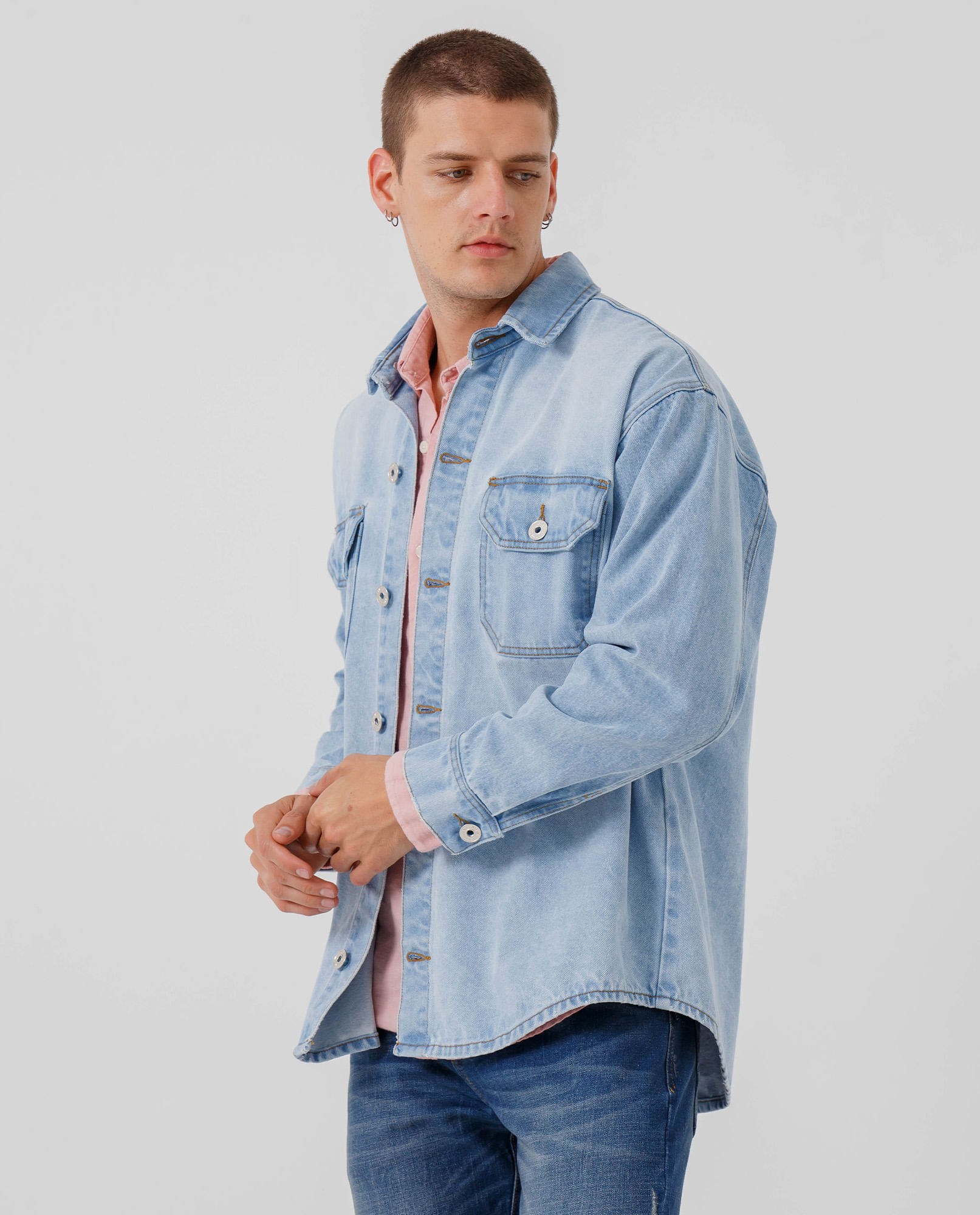 Chaqueta en denim oversize para hombre
