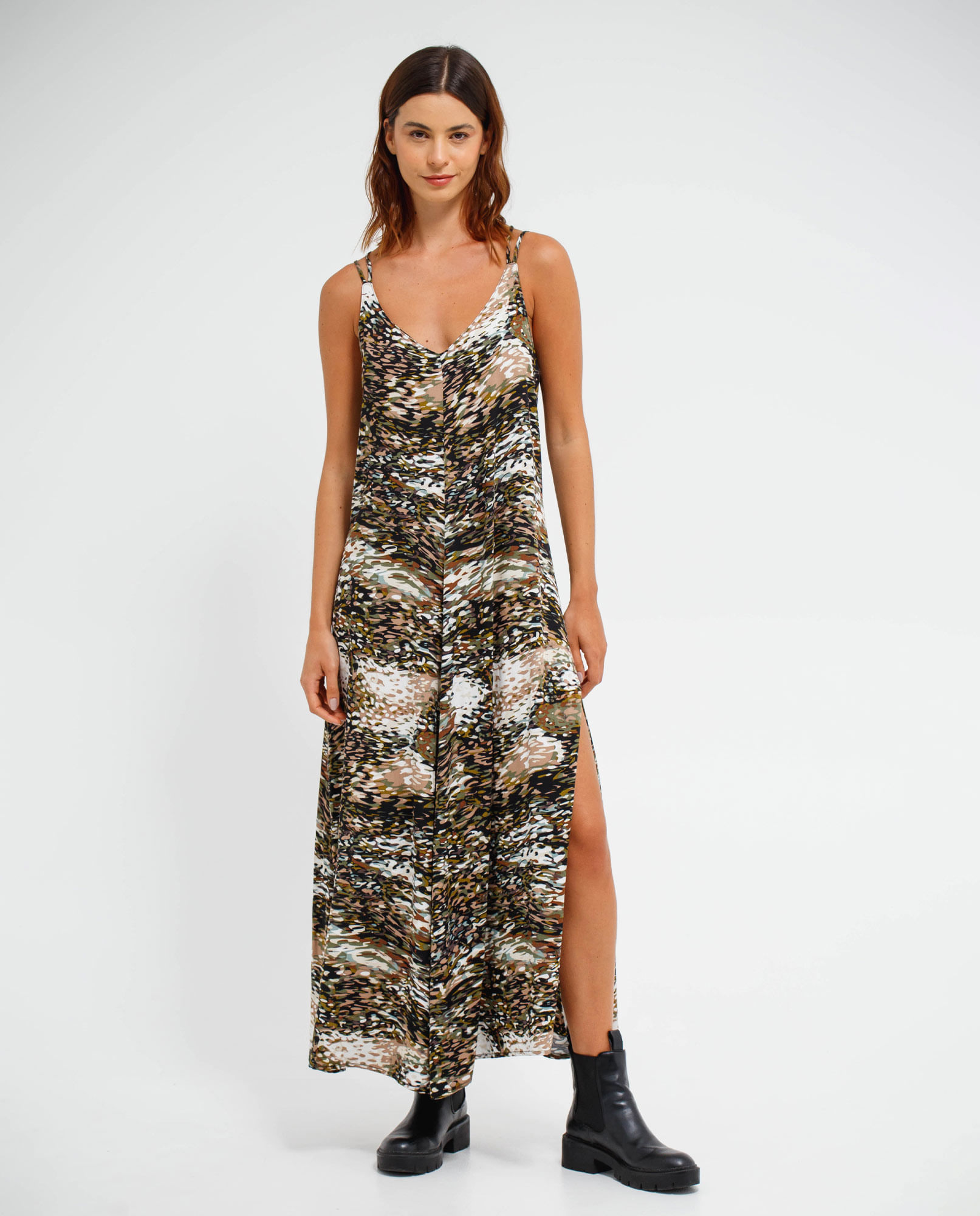 Vestido de tiras cruzadas para mujer