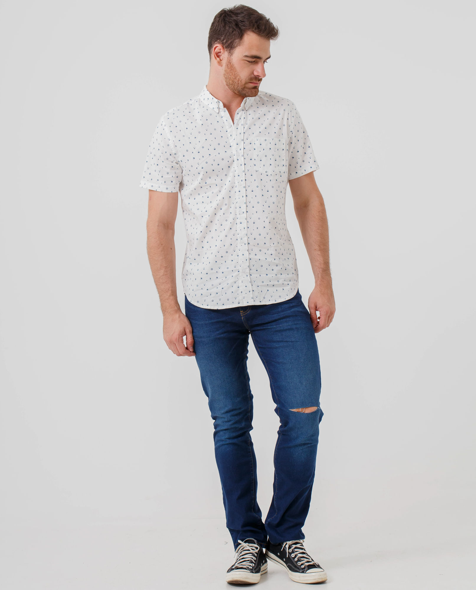 Jean Straight en azul medio para hombre