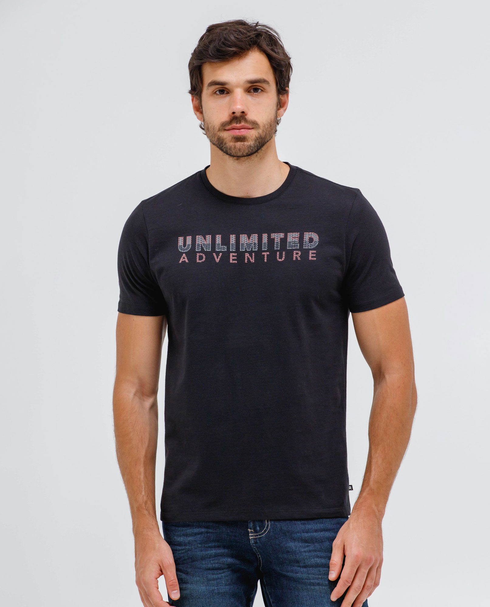 Camiseta con estampado frontal para hombre