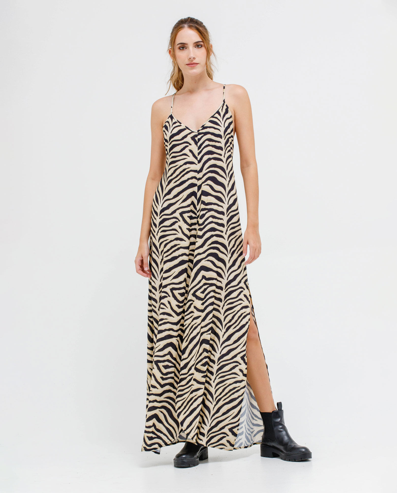 Vestido largo de tiras para mujer