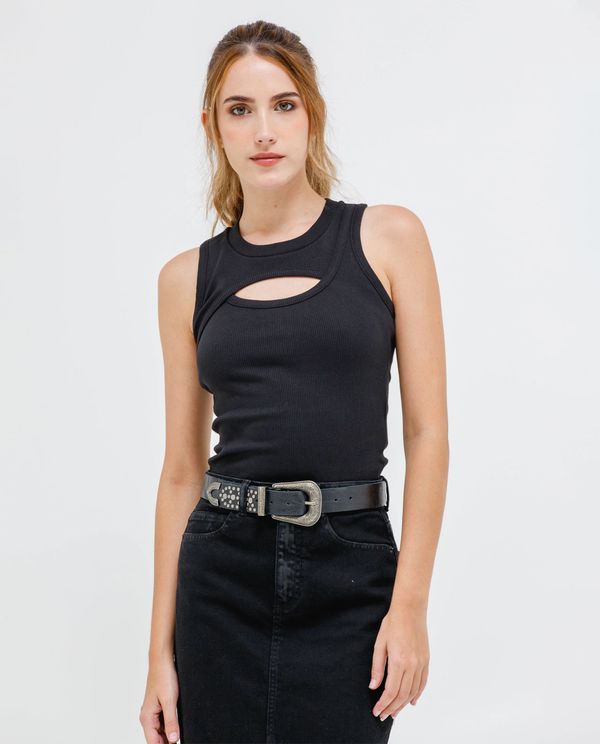 Camiseta ajustada con escote para mujer