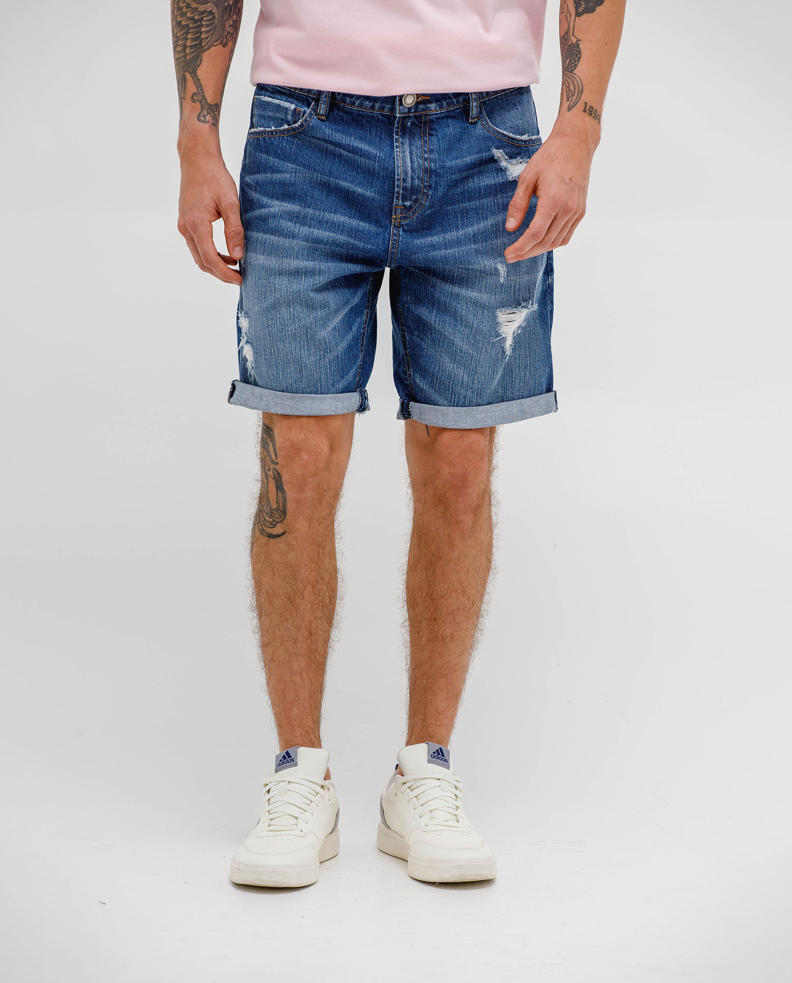 Bermuda con rotos para hombre