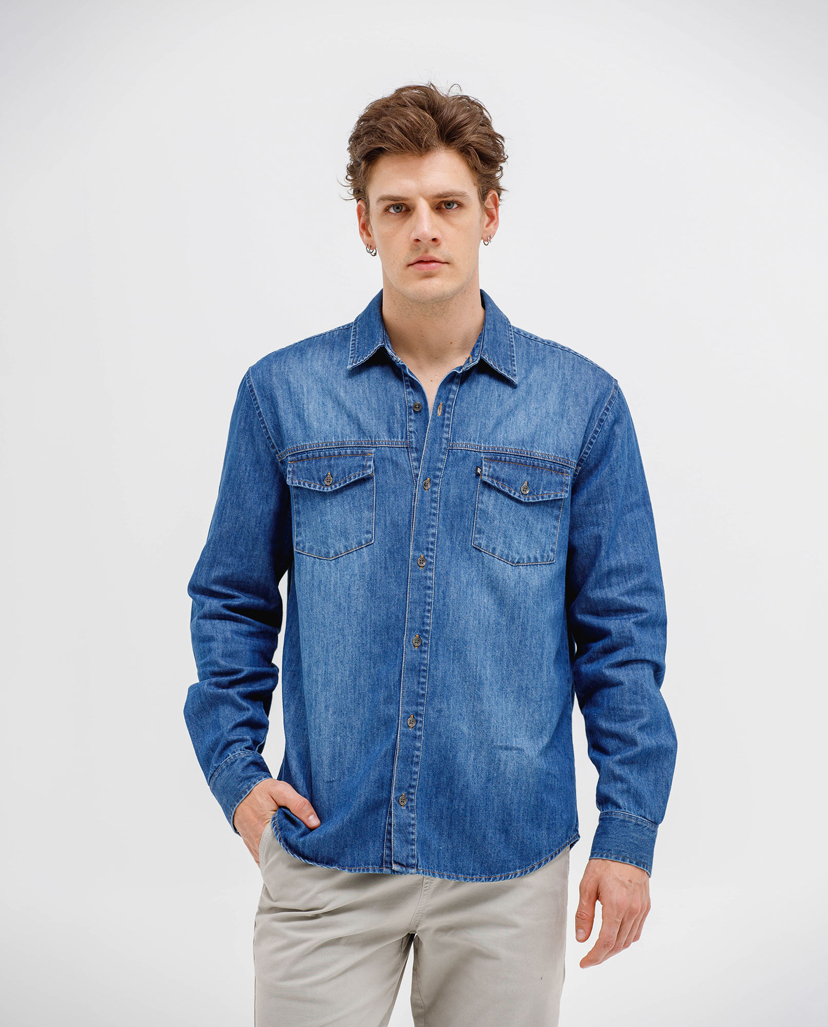 Camisa en denim para hombre