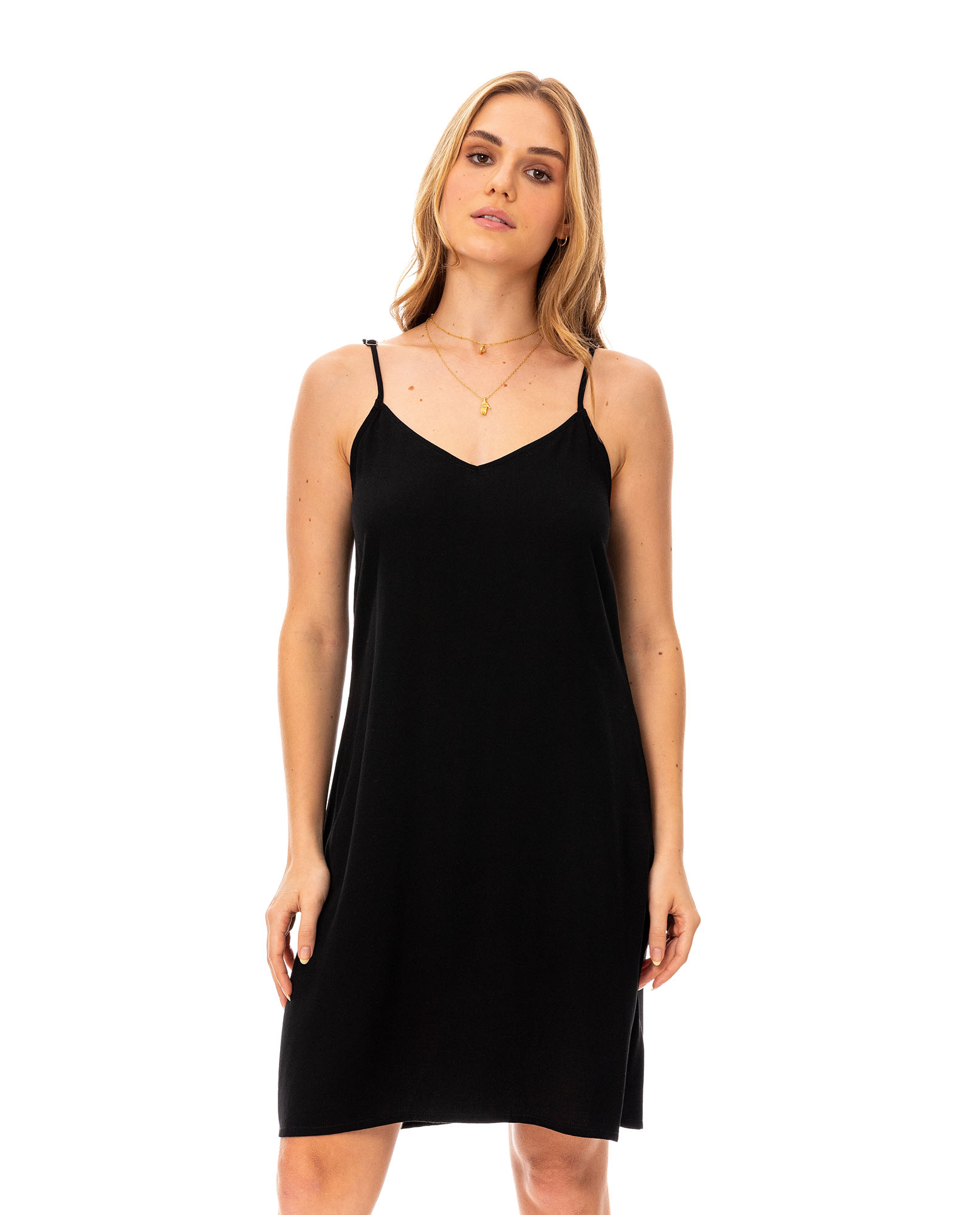 Vestido corto de tiras para mujer