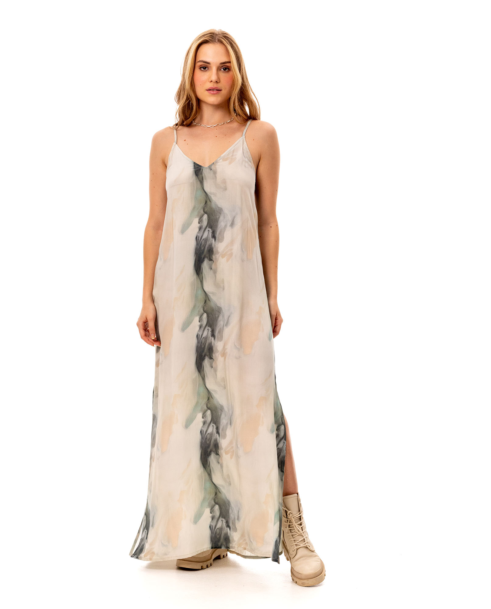 Vestido con estampado abstracto para mujer