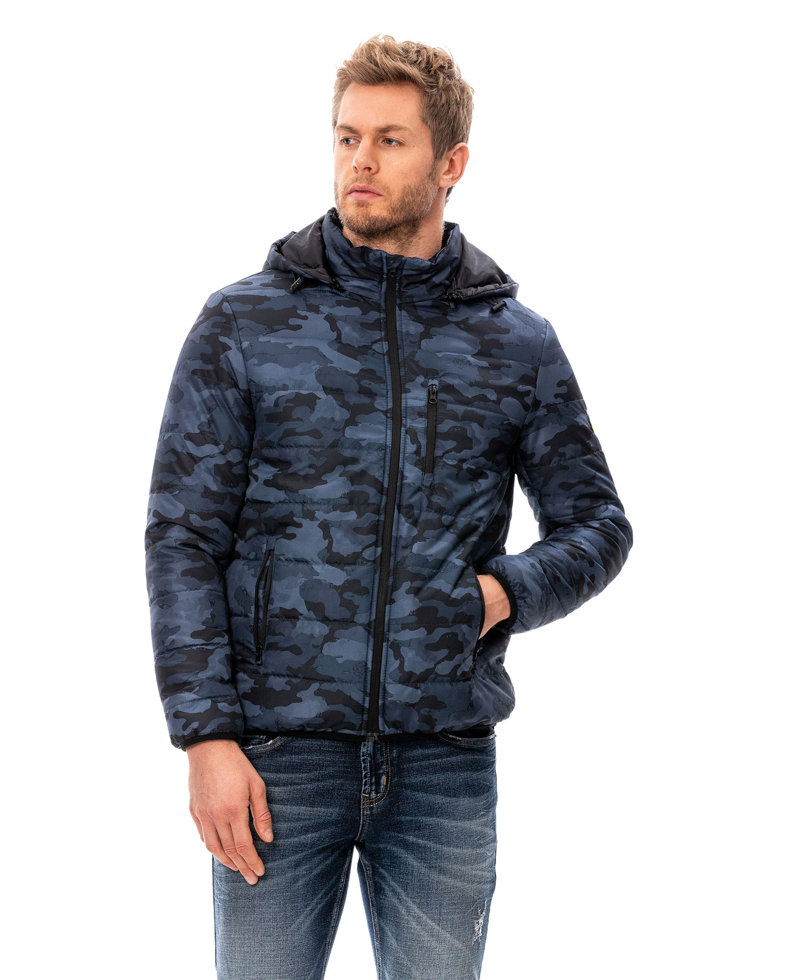 Chaqueta abullonada para hombre