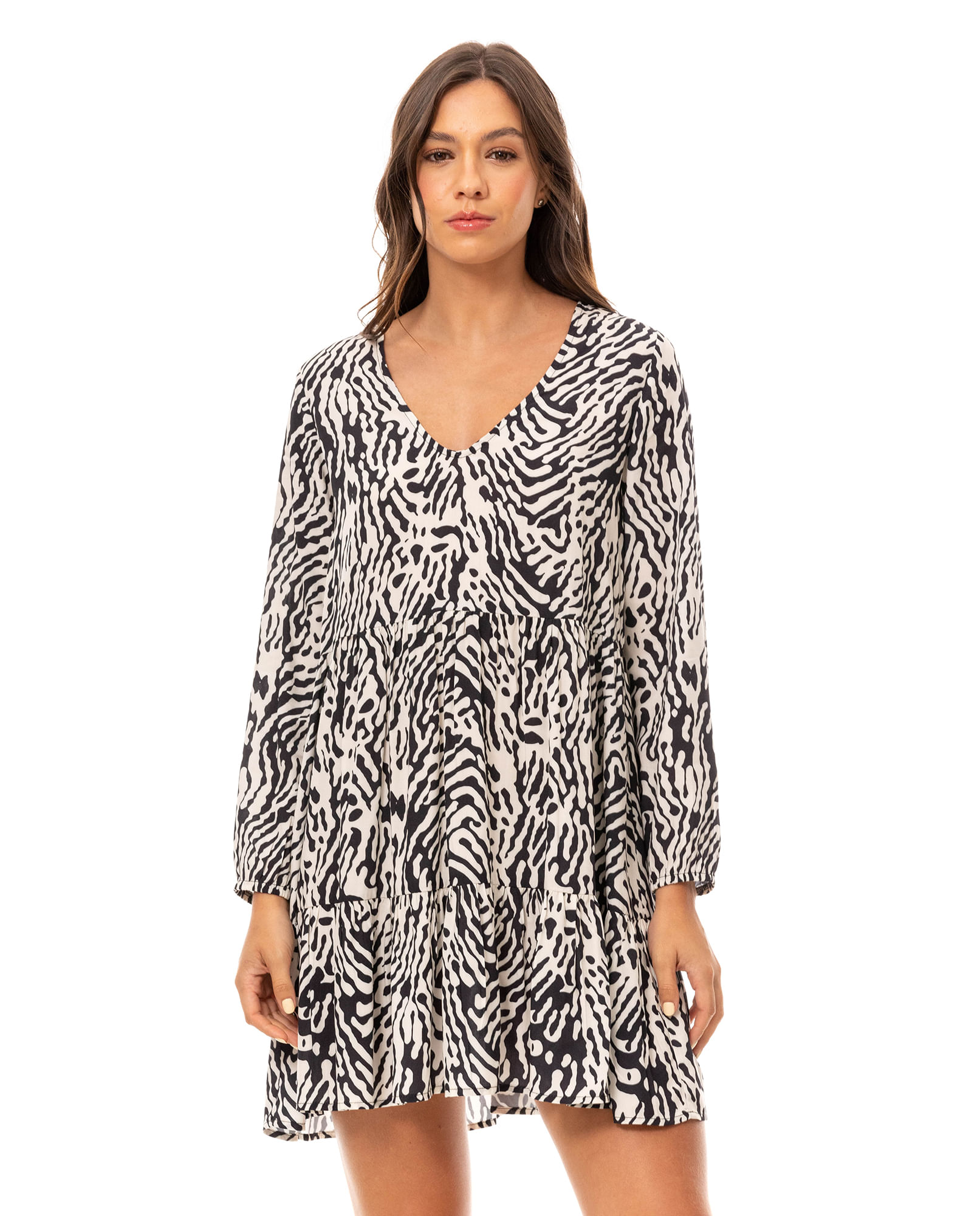 Vestido con escote en V para mujer