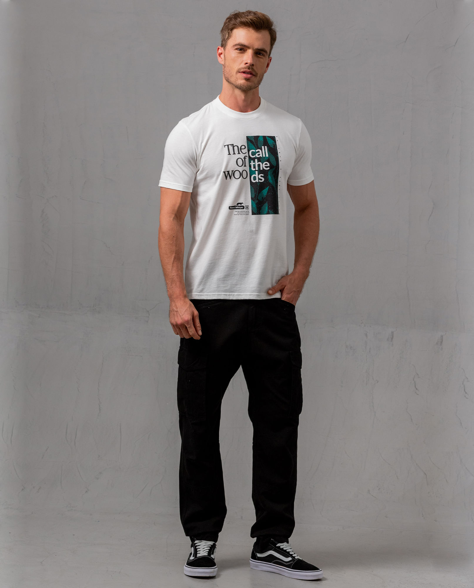 Camiseta con diseño en frente para hombre
