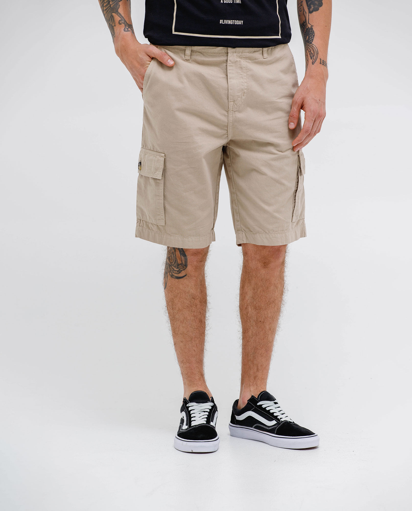 Bermuda tipo cargo para hombre