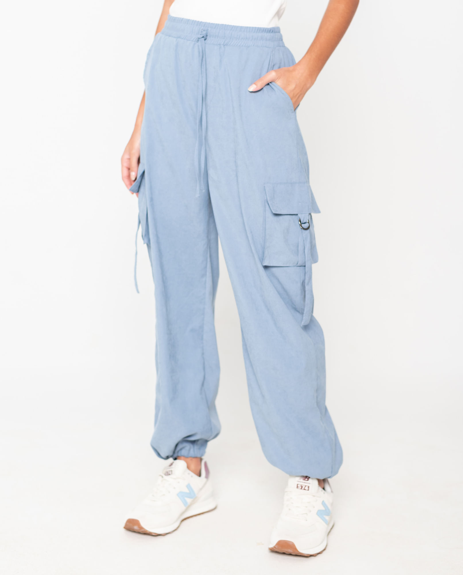 Pantalón tipo parachute para mujer