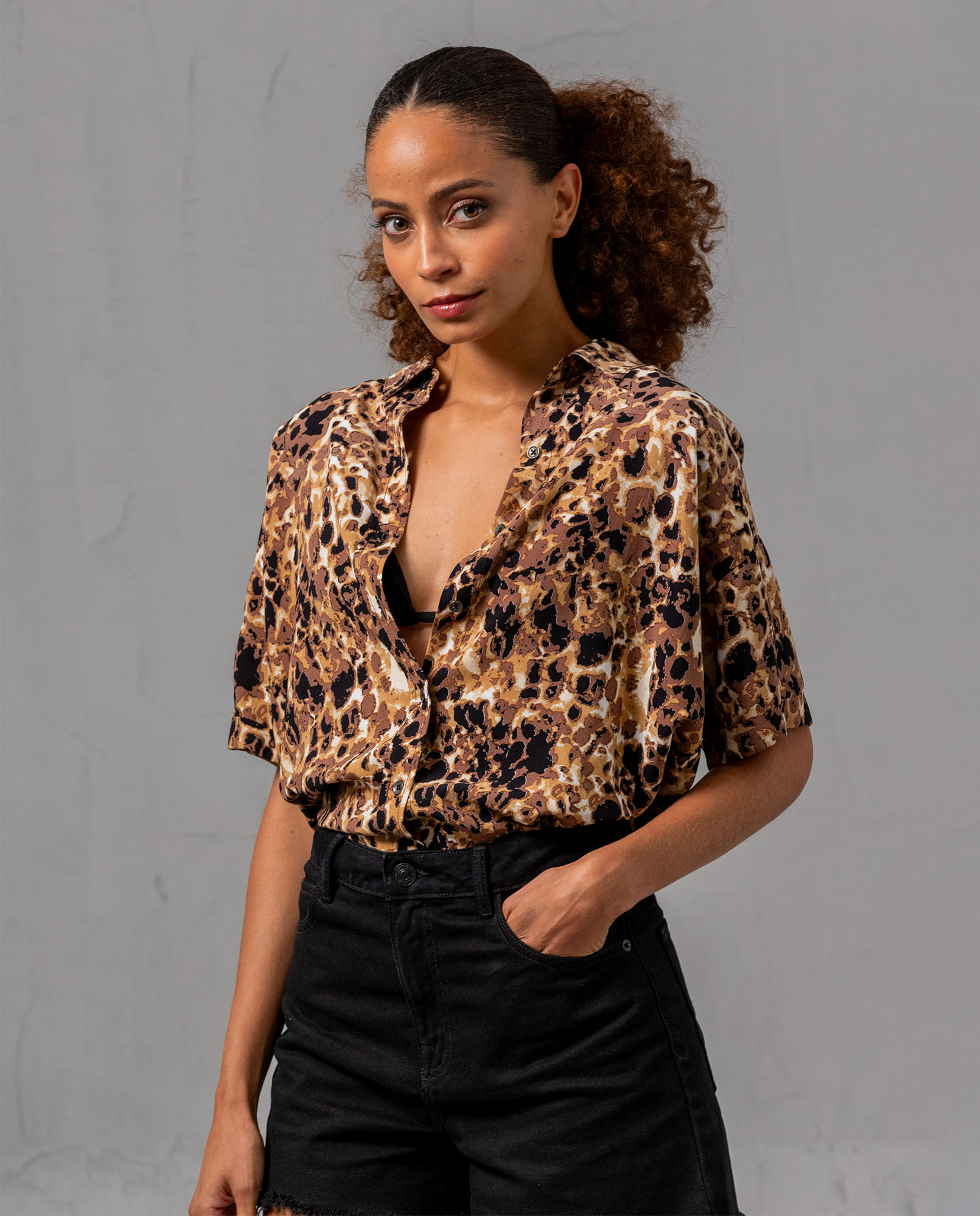 Camisa estampada para mujer