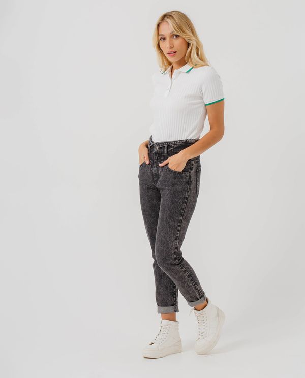 Jean Slouchy de tiro alto para mujer