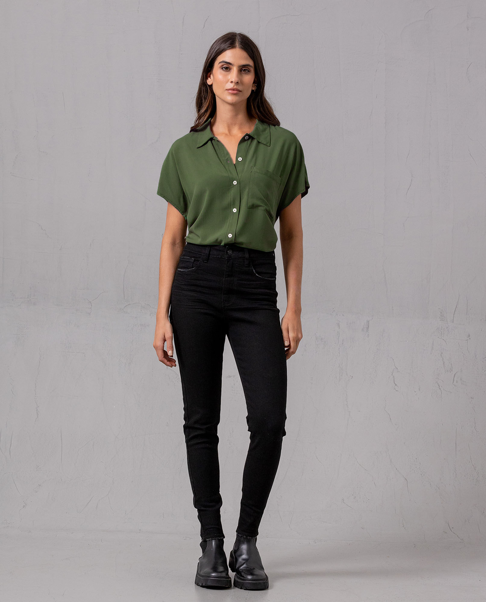 Camisa manga corta para mujer