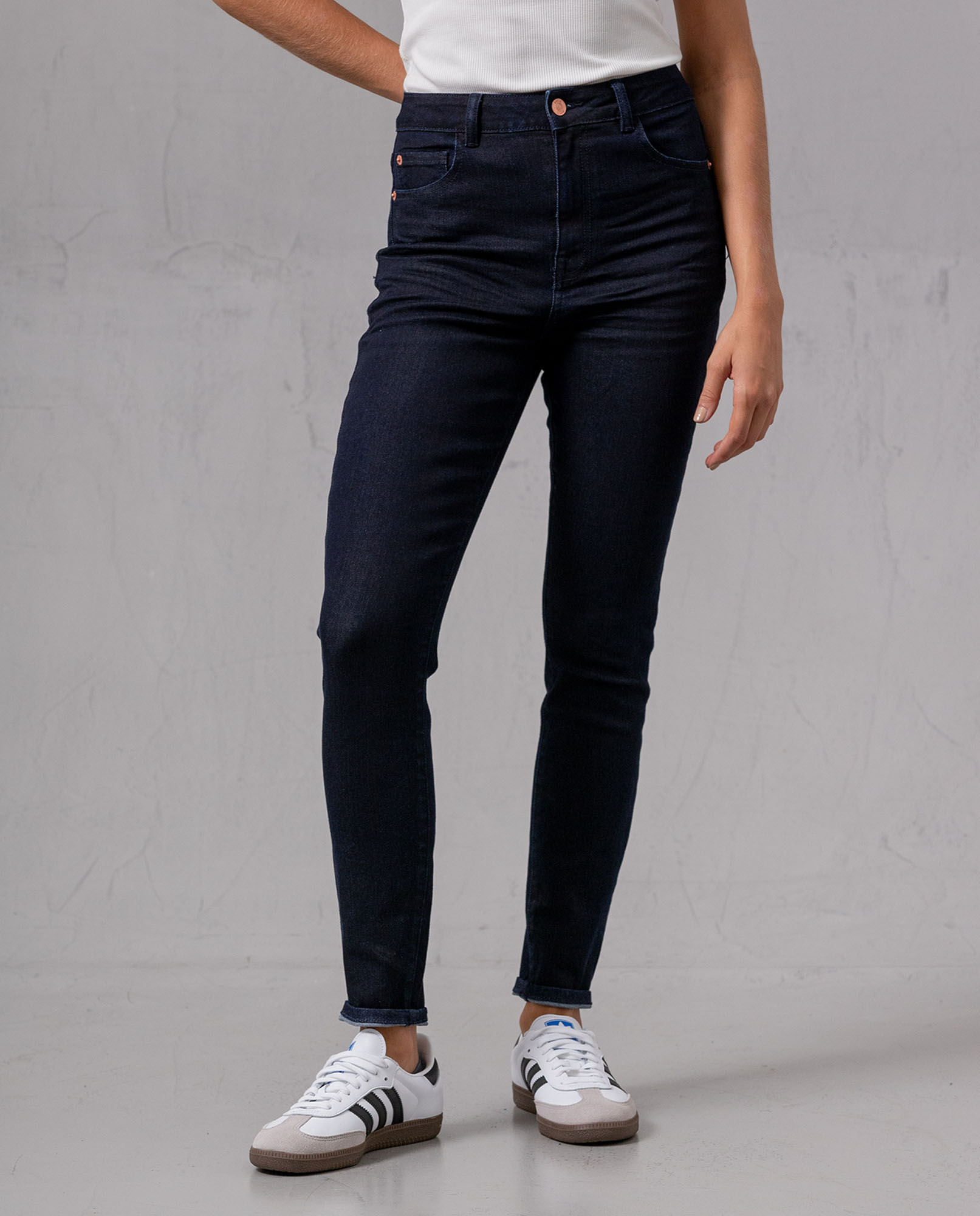 Jean Skinny con arrugas 3D para mujer