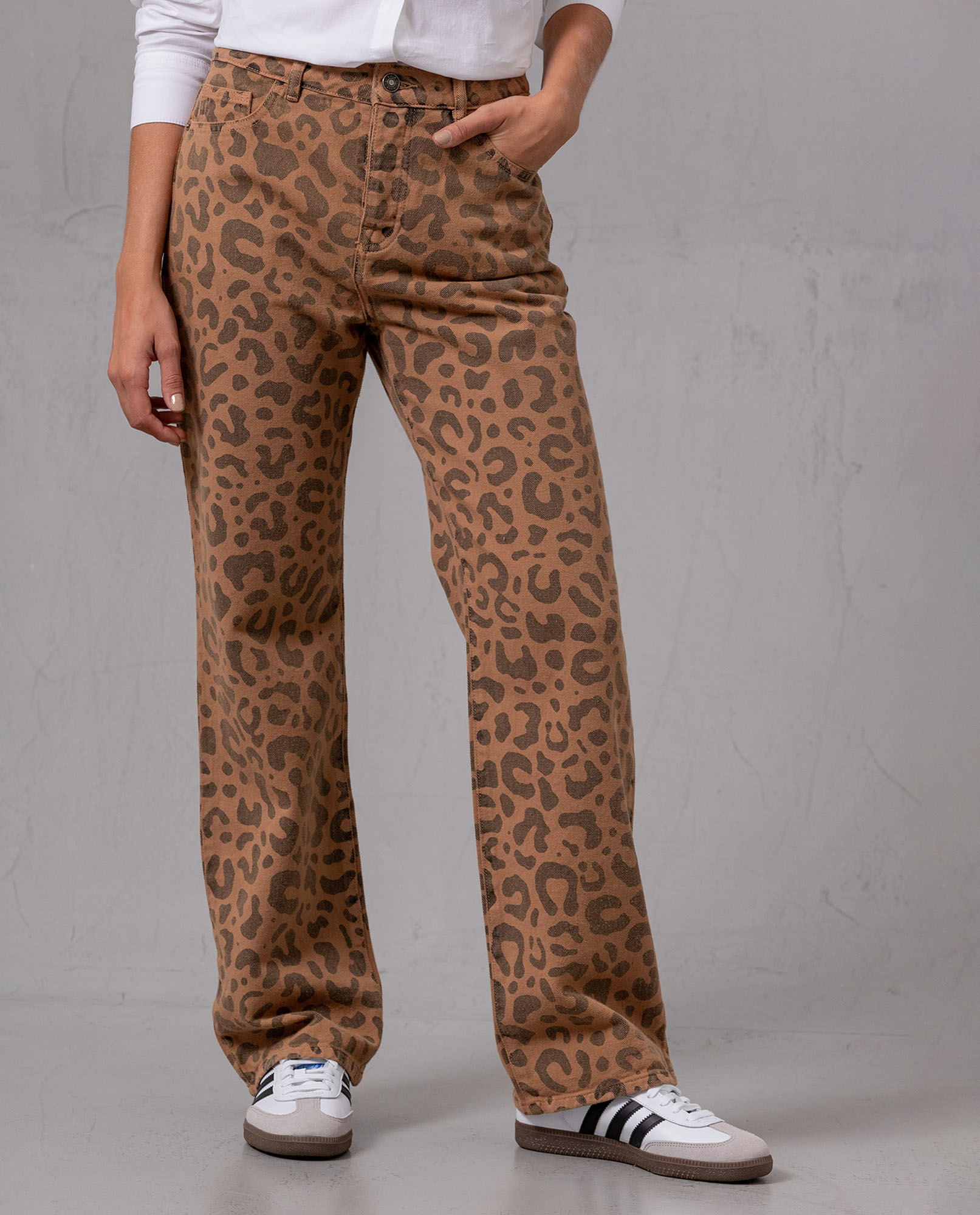 Pantalón Straight animal print para mujer