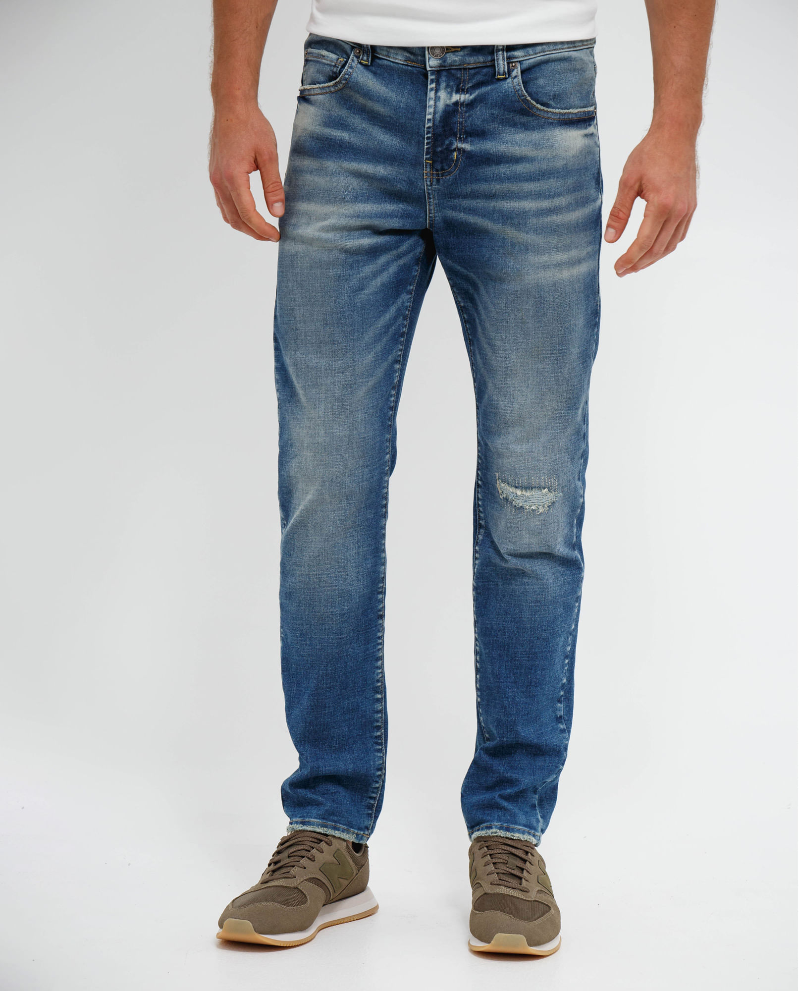 Jean Slim efecto vintage para hombre