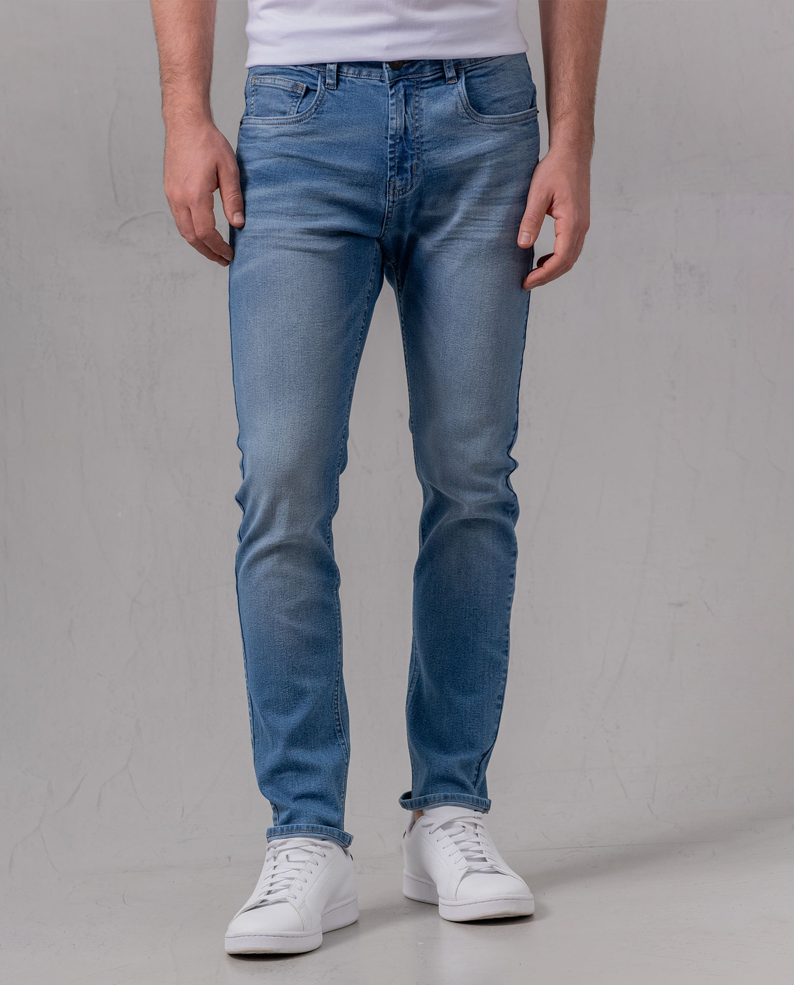 Jean Slim medio claro para hombre