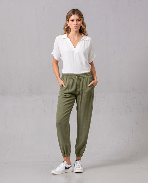 Pantalón Jogger con pretina y bota elástica para mujer