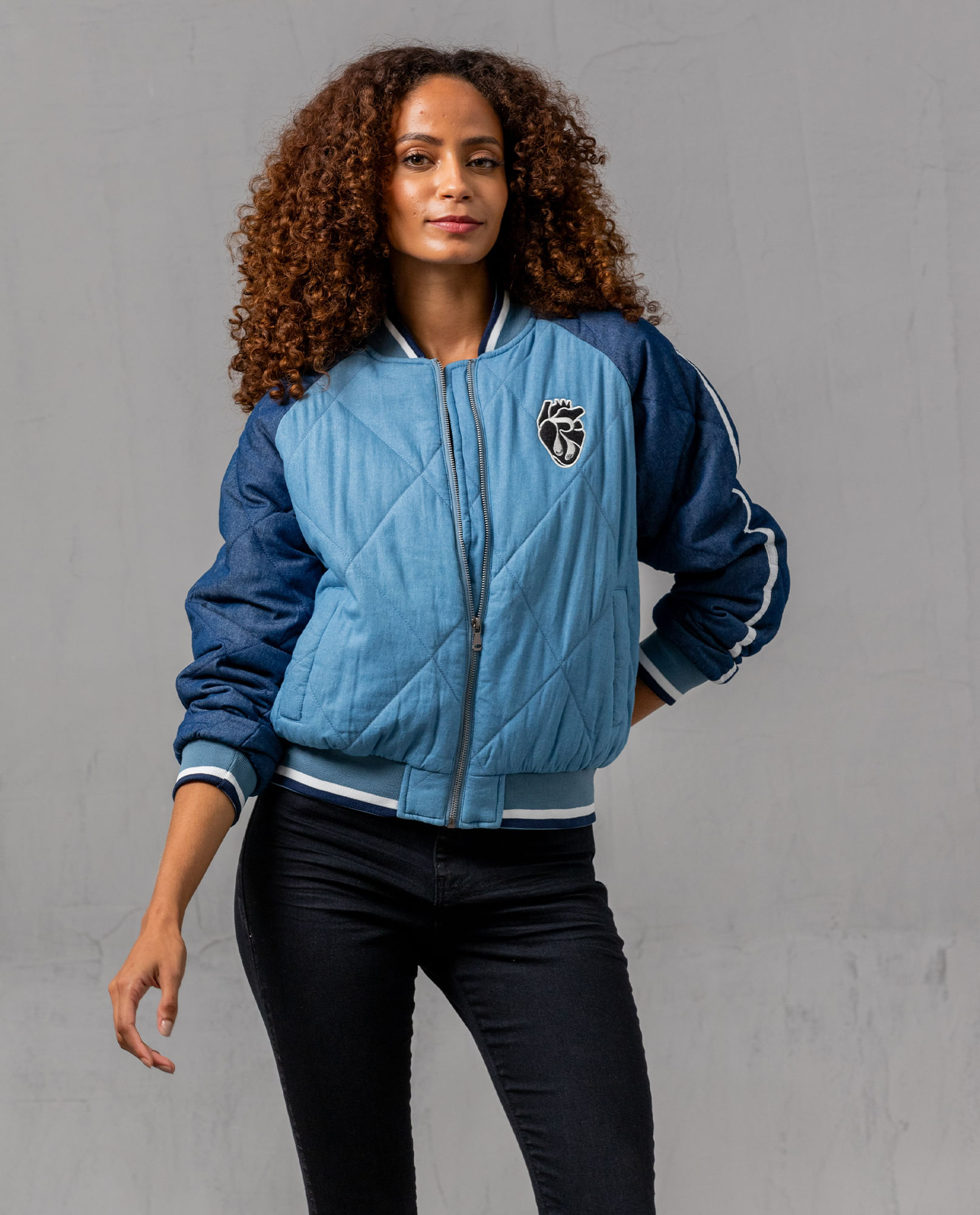 Chaqueta tipo bomber para mujer