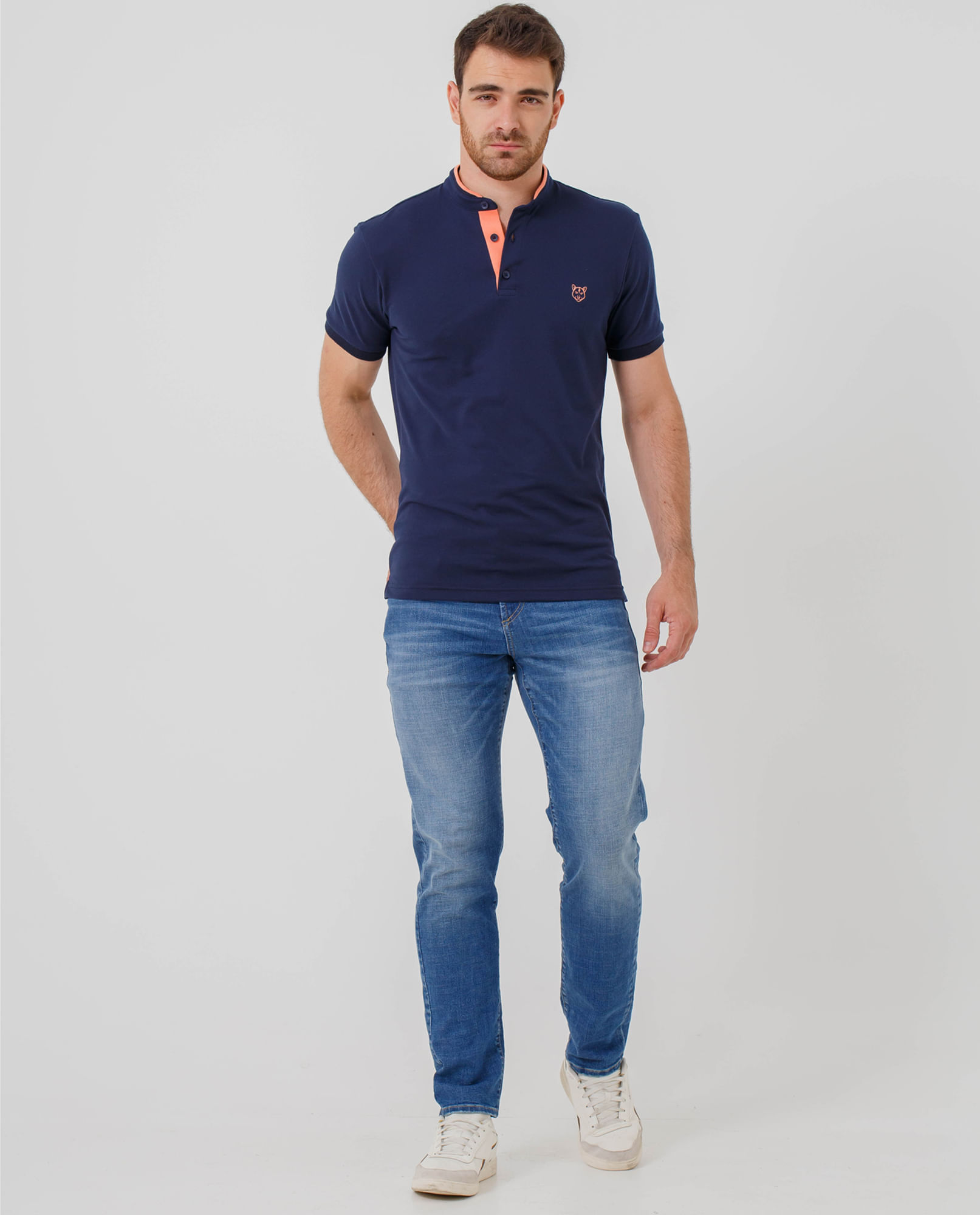 Jean Straight con desgastes para hombre
