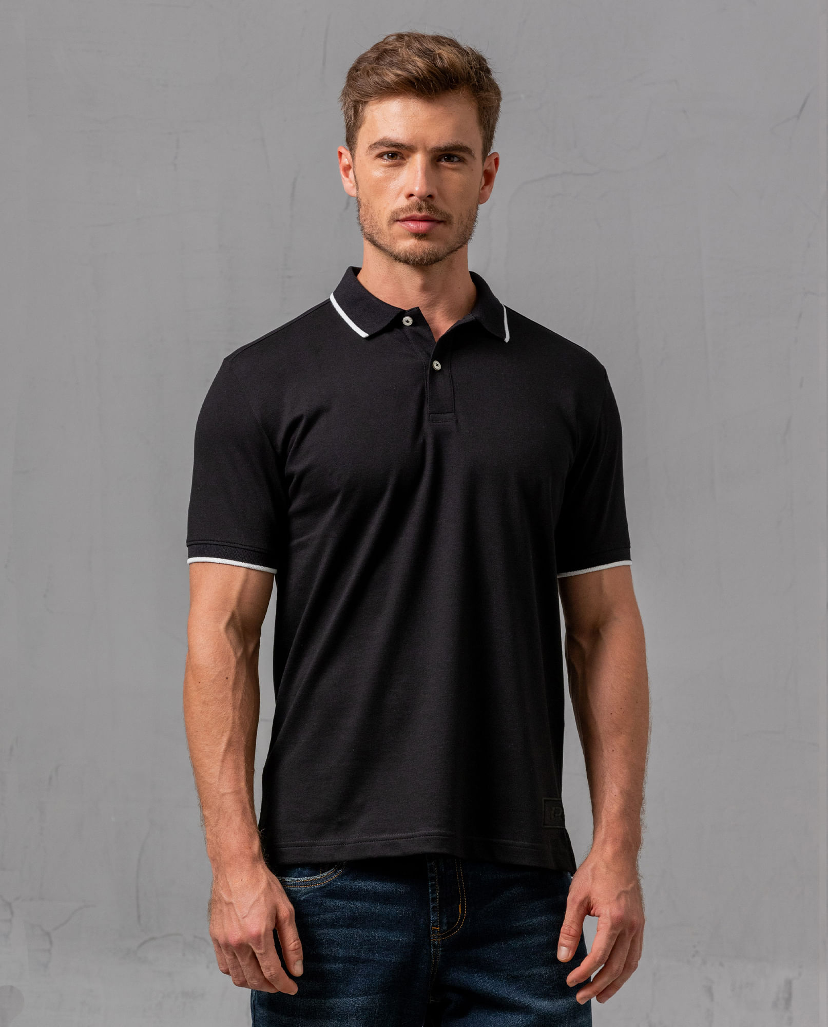 Camisa tipo polo clásica para hombre