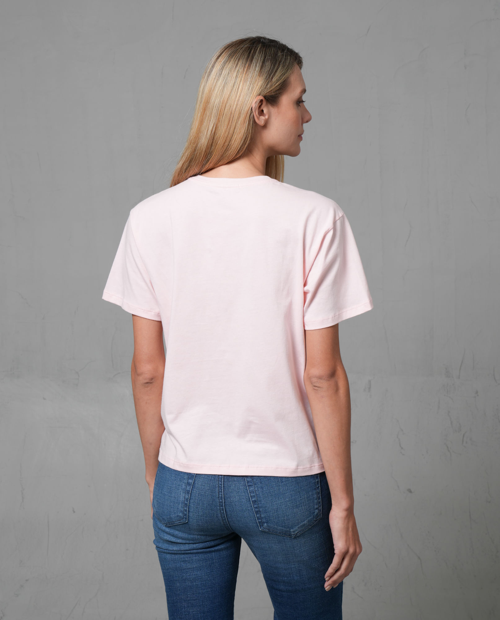 Camiseta manga corta estampada para mujer