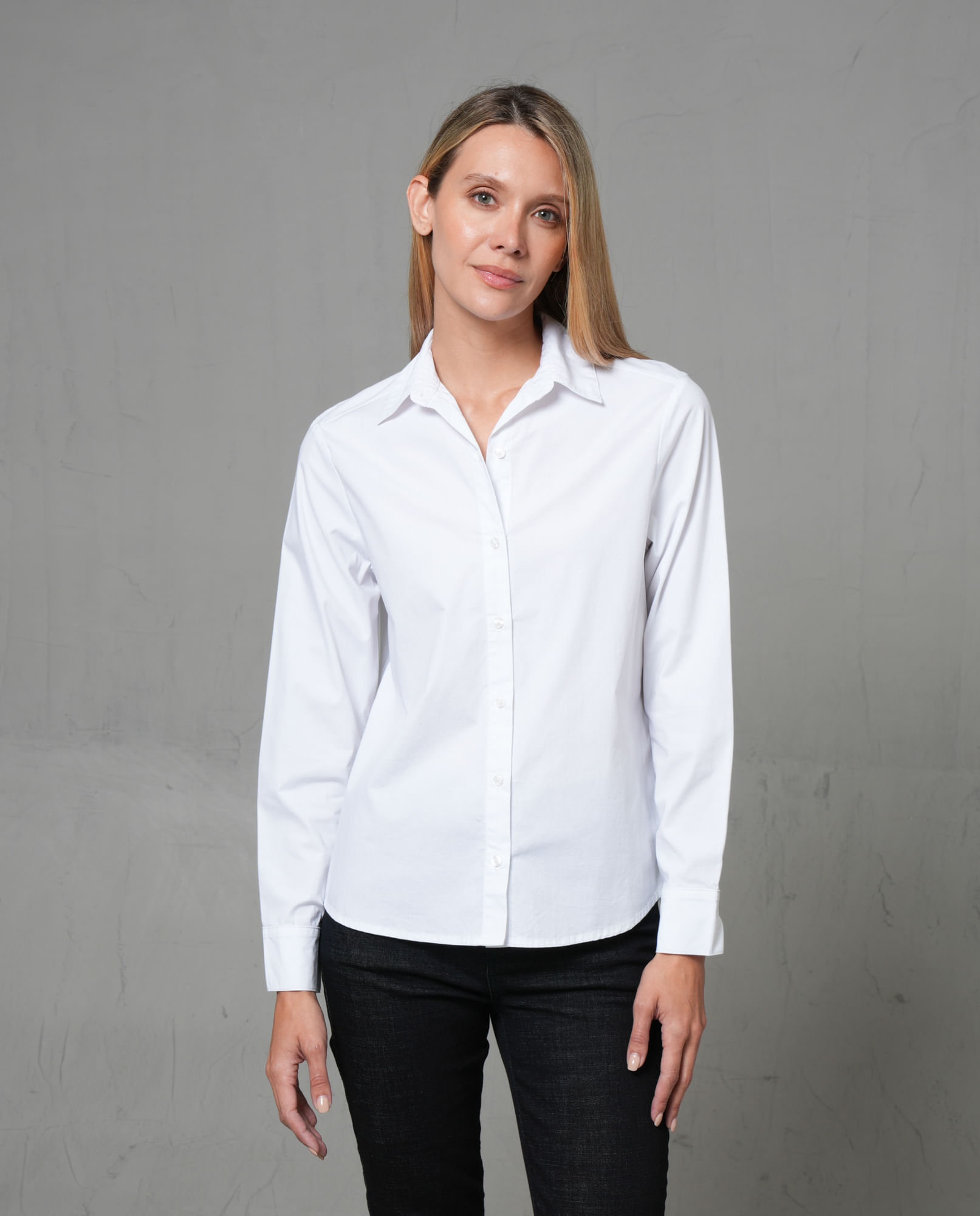 Camisa manga larga en lyocell para mujer