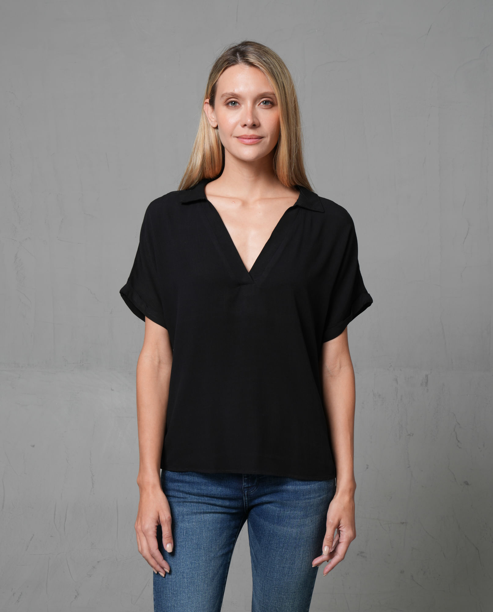 Camisa manga corta para mujer