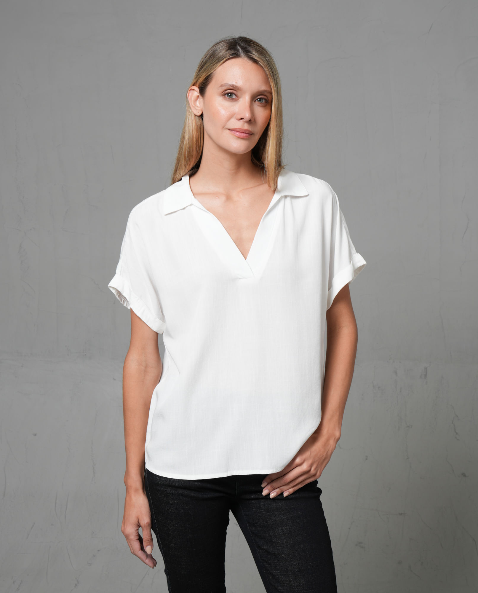 Camisa manga corta para mujer