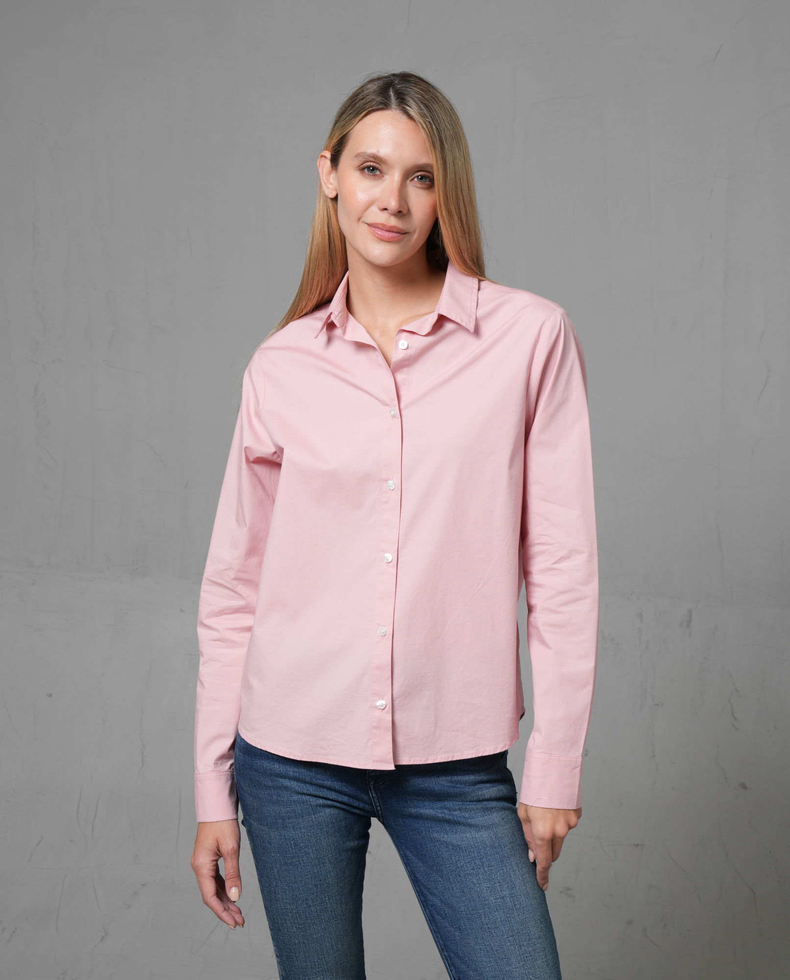 Camisa manga larga en lyocell para mujer