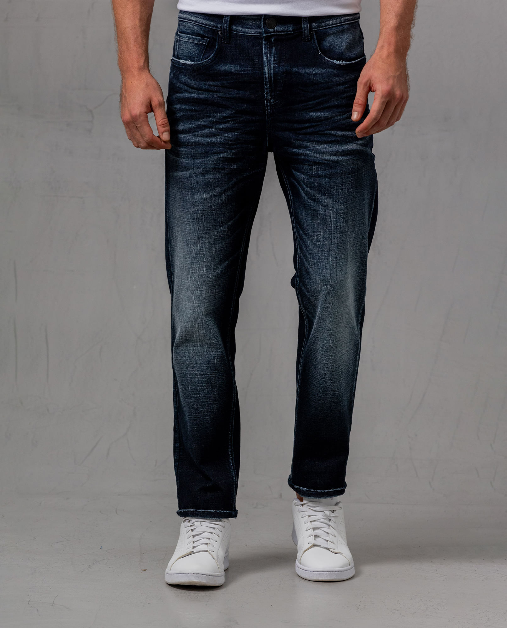 Jean Straight tono oscuro para hombre
