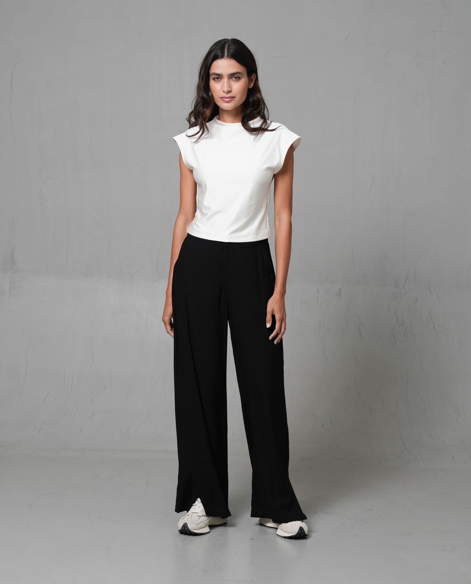 Pantalón liviano de tiro alto para mujer