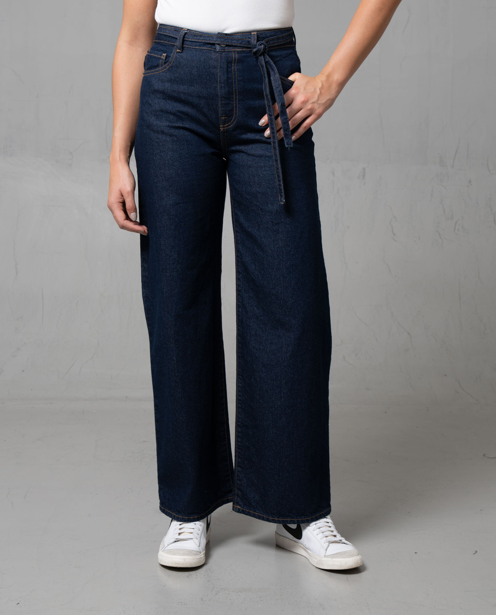 Jean Wide Leg con cinturón para mujer