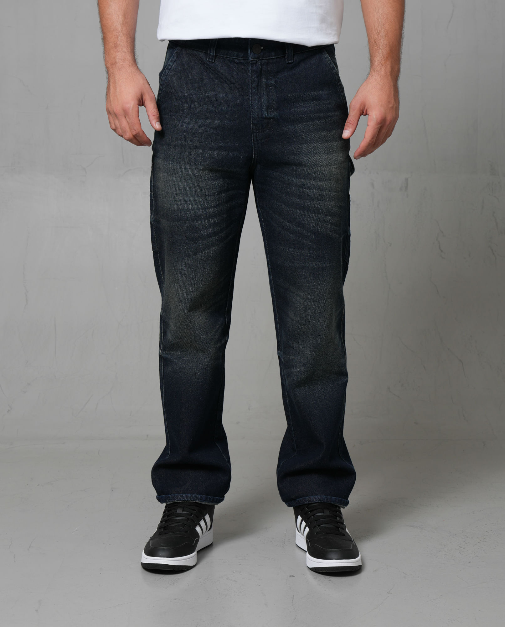Jean Trendy de silueta amplia para hombre
