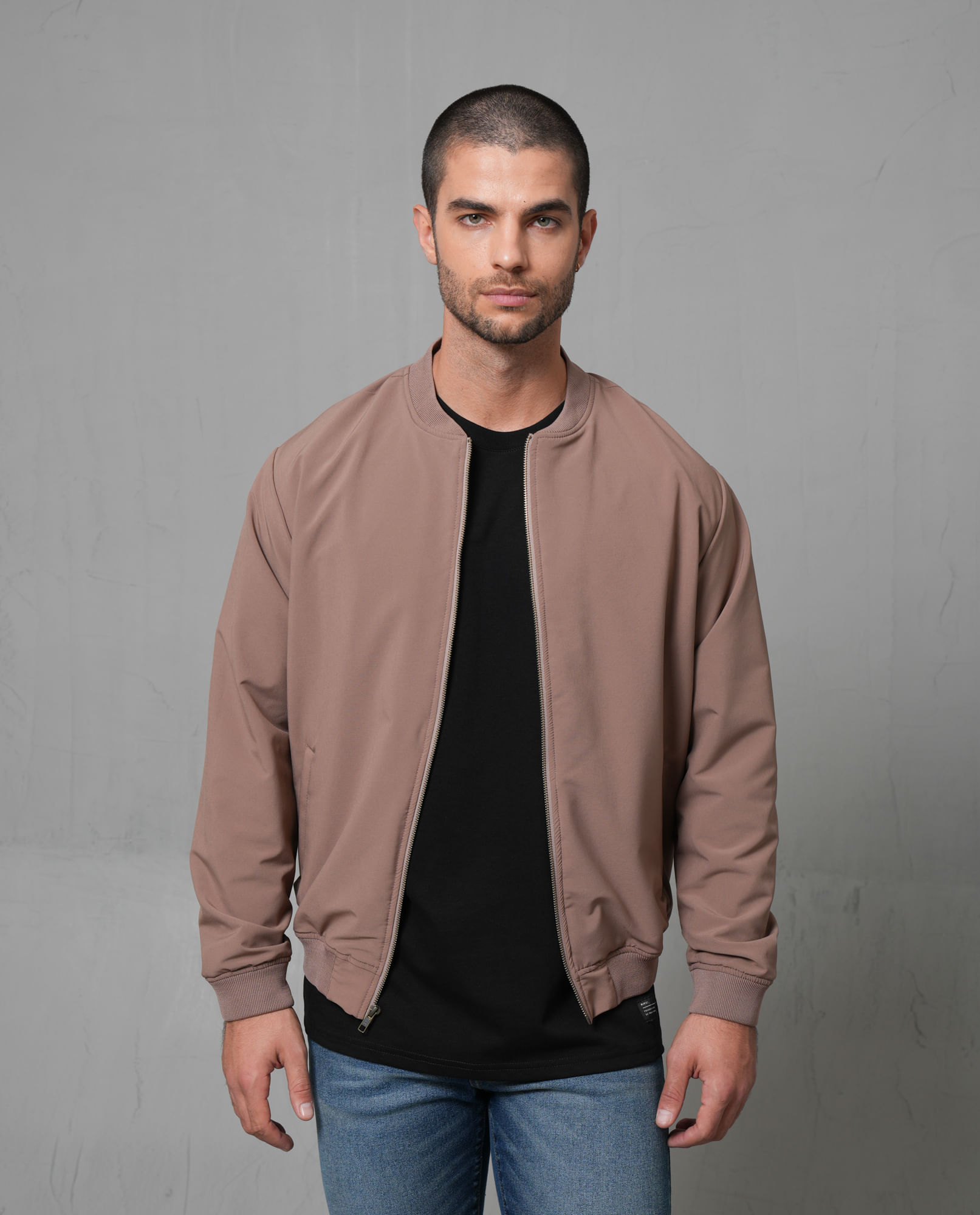 Chaqueta Bomber de tela antifluido para hombre